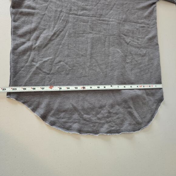 U.S. Apparel Hooded Sweatshirt Women's XL Gray V-Neck Raw Hem Long Sleeve NWT - Picture 13 of 15